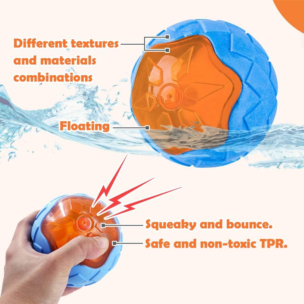 Floating Dog Pool Toy - Squeaky Fetch Toy for Beach & Water Play