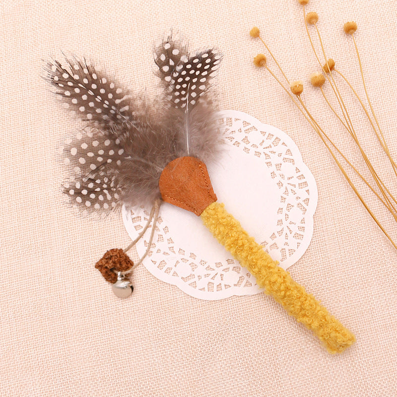 Natural Silvervine Cat Chew Stick with Feather