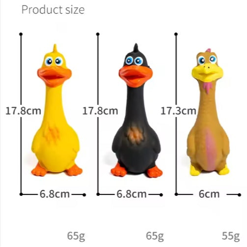 Screaming Duck Latex Dog Toy - Squeaky Interactive Chew for All Breeds