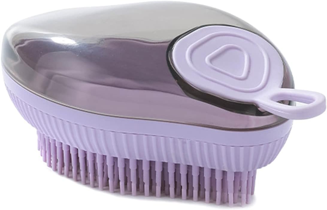 Silicone Pet Bath Brush with Soap Dispenser - Massage & Wash for Cats & Dogs