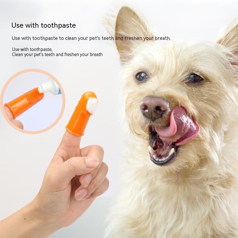 Soft Silicone Finger Toothbrush Set (4-Pack) - Gentle Dental Care for Cats & Dogs