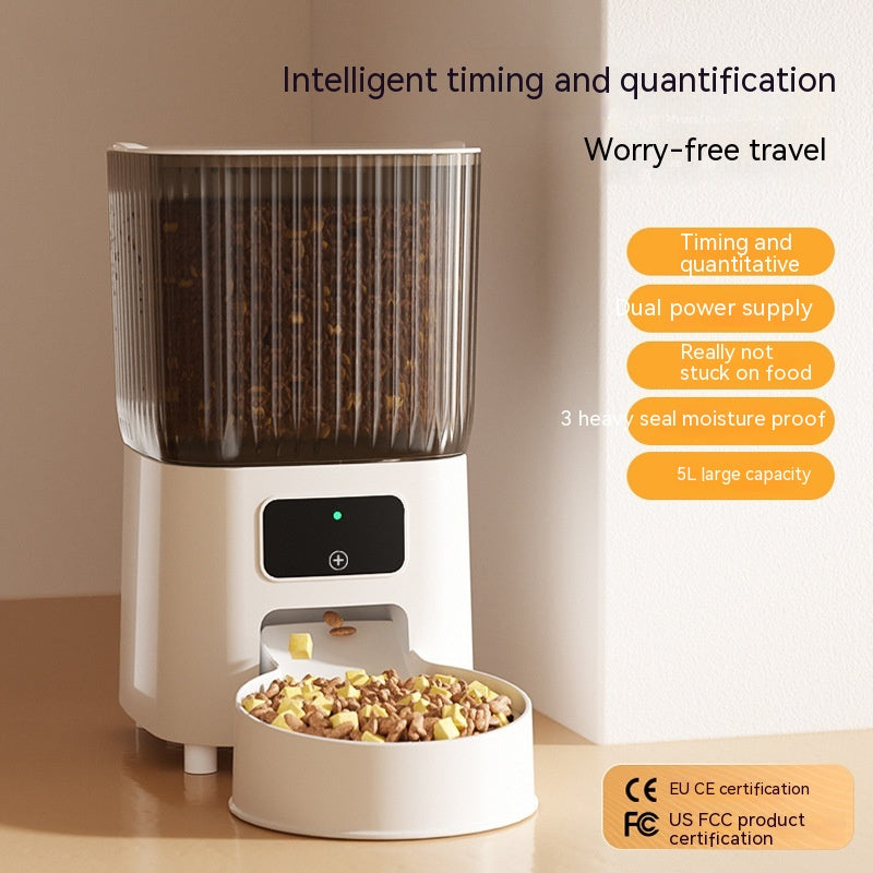 5L smart automatic pet feeder overview