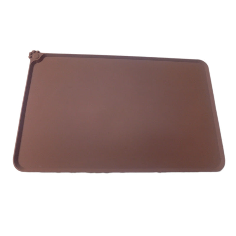 Waterproof Silicone Pet Food Mat - Non-Slip Feeding Placemat for Dogs & Cats