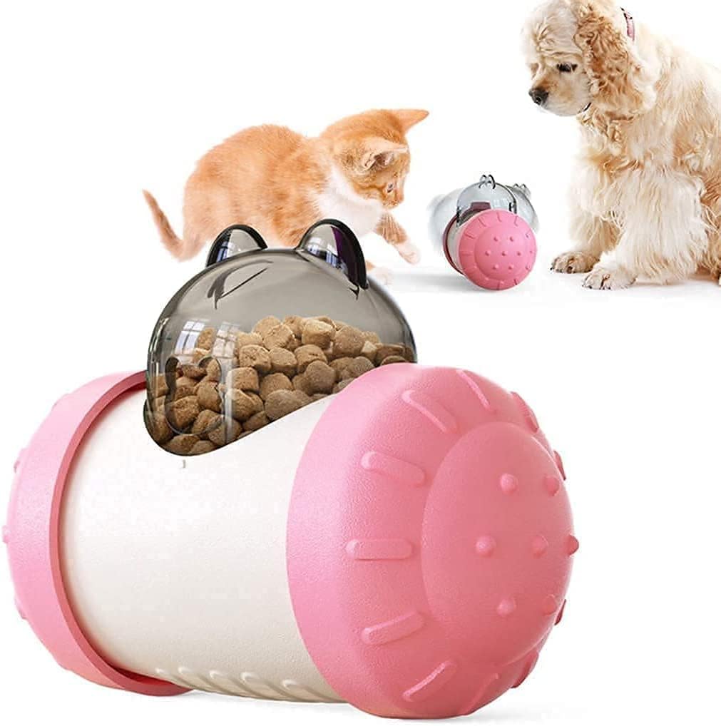 Interactive Treat Dispensing Ball - Slow Feeder Enrichment Toy for Dogs & Cats