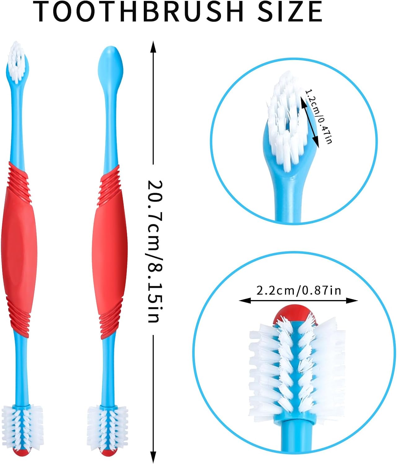 360° Dual Head Pet Toothbrush - Complete Dental Care for Cats & Dogs