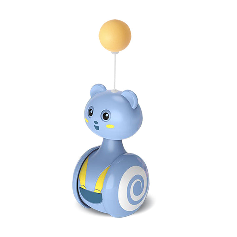 Cat Bumbler Feather Toy - Interactive Rotating Ball with Wand Teaser