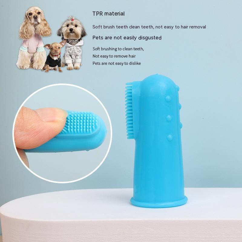 Soft Silicone Finger Toothbrush Set (4-Pack) - Gentle Dental Care for Cats & Dogs
