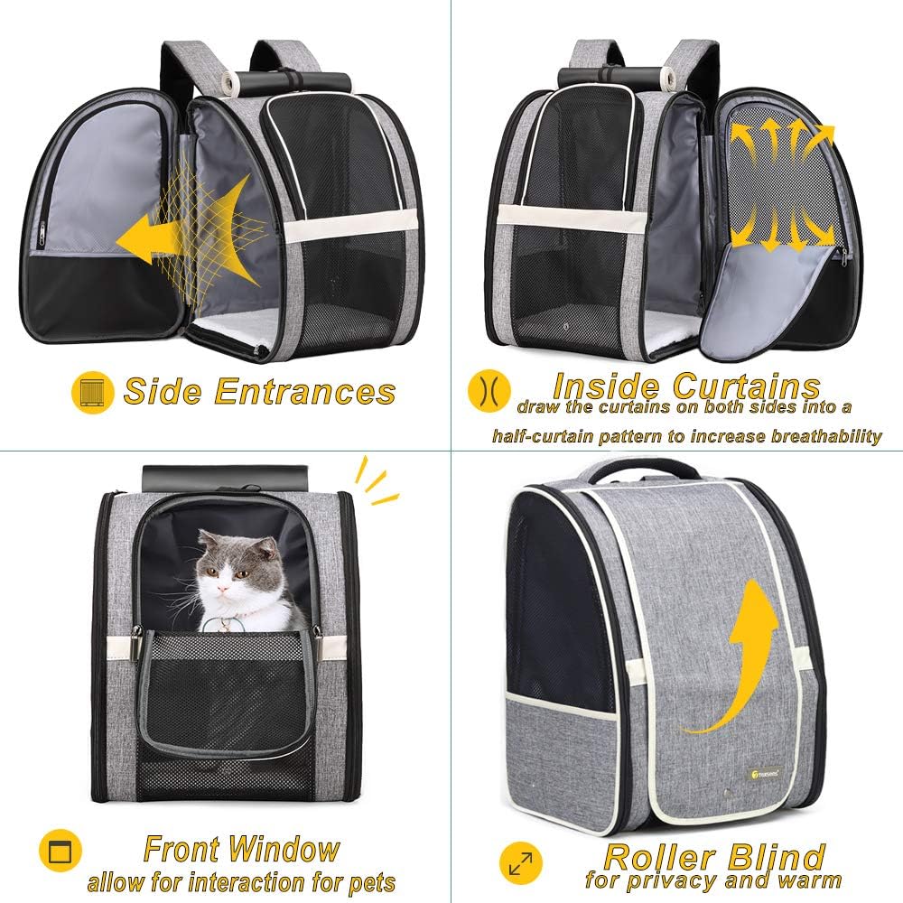 PetArt Bubble Window Backpack - Airline Approved Pet Carrier for Cats & Small Dogs