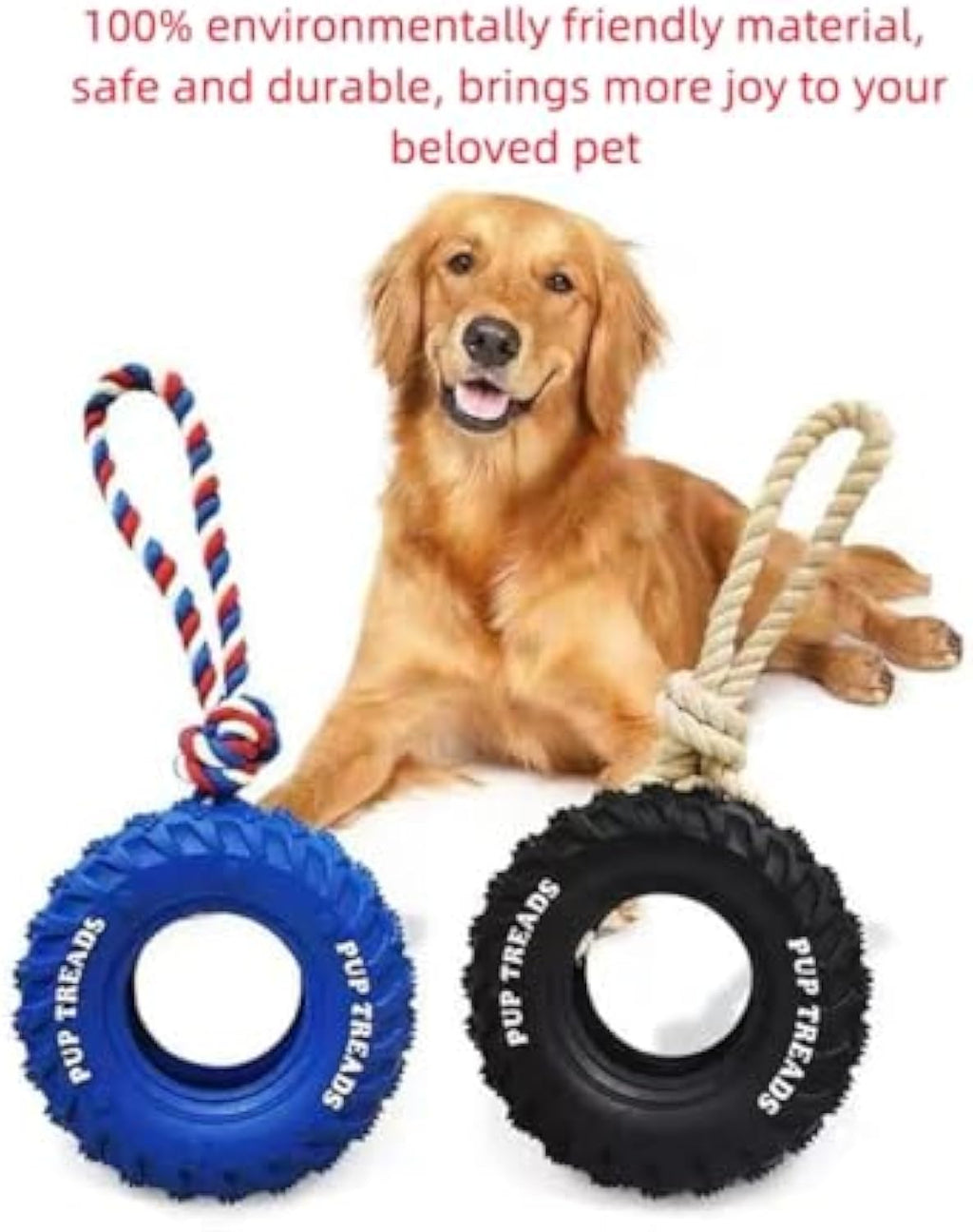 Indestructible Tire Dog Chew Toy - Treat Dispensing for Aggressive Chewers