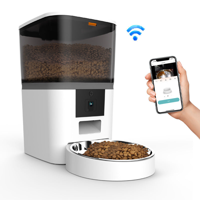 6L Smart WiFi Pet Feeder with HD Camera - App Control & Video Monitoring for Cats & Dogs