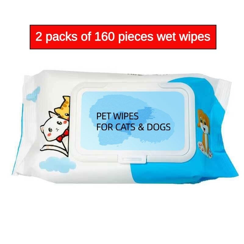 Plant-Based Pet Cleaning Wipes - Antibacterial Paw, Eye & Ear Wipes for Dogs & Cats