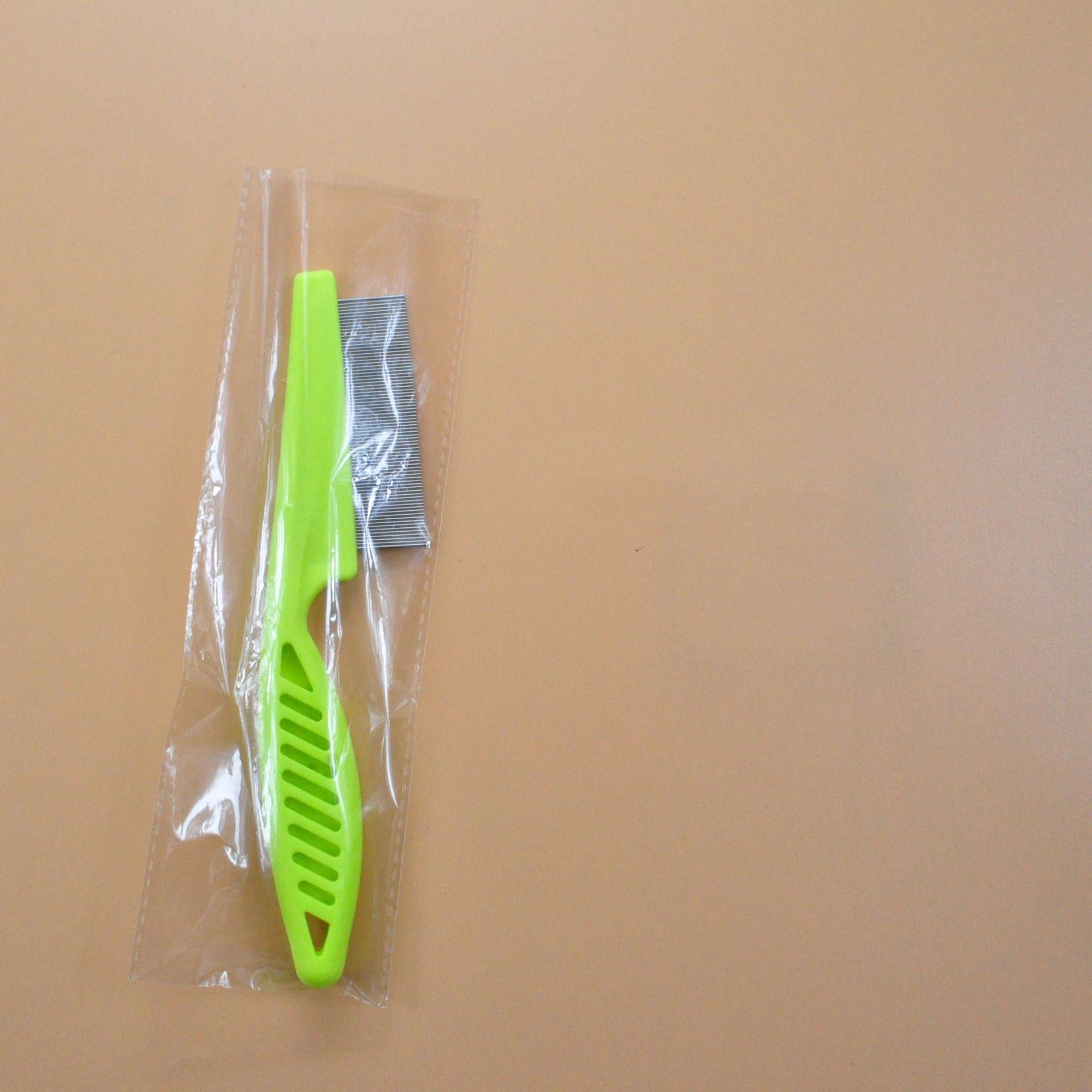 Stainless Steel Fine-Tooth Flea Comb - Gentle Grooming for Cats & Dogs
