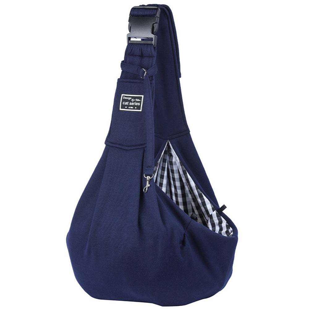 Cotton Sling Pet Carrier - Hands-Free Crossbody Bag for Cats & Small Dogs