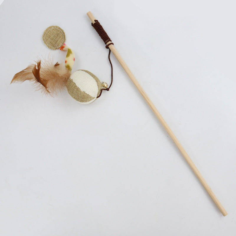 Retractable Feather Bell Cat Teaser Wand - 8 Styles