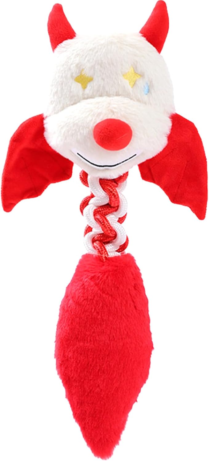 Plush Squeaky Dog Toy - Dental Chew for Teeth Cleaning & Tartar Removal