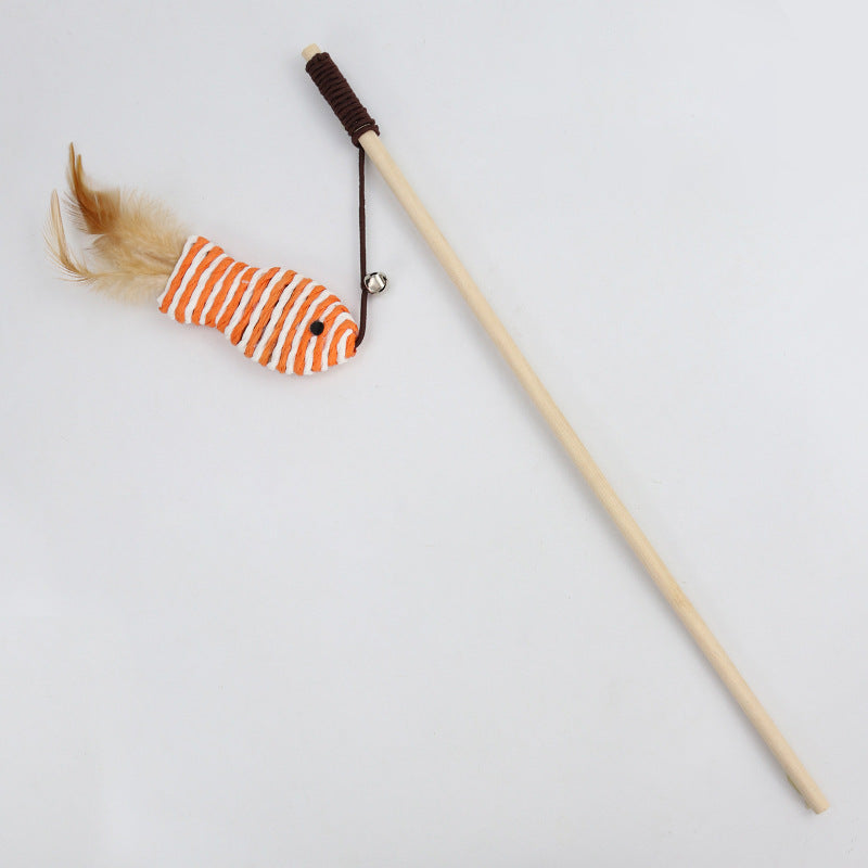 Retractable Feather Bell Cat Teaser Wand - 8 Styles