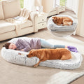 Human Dog Bed 71" x 43" - Foldable Orthopedic Plush Bed for People & Pets
