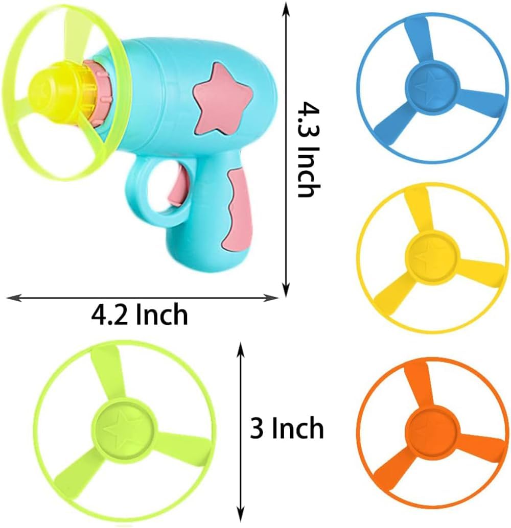 Flying Disc Launcher Cat Toy - Interactive Spinning Saucer Gun for Indoor Cats