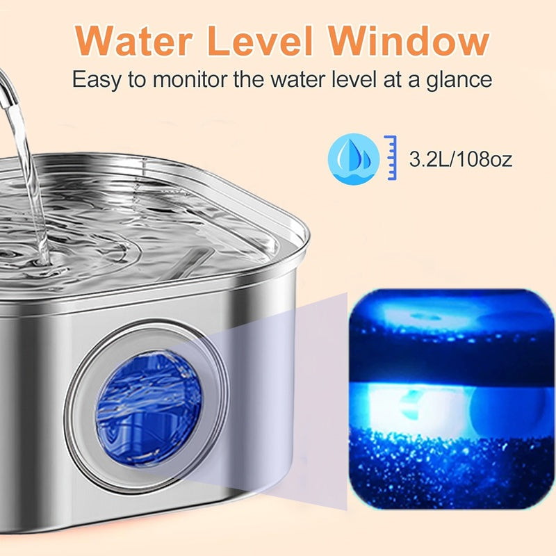 Stainless steel fountain easy to clean