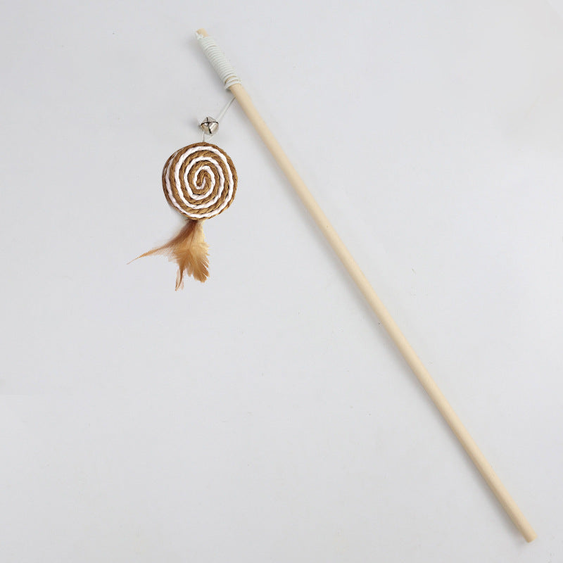 Retractable Feather Bell Cat Teaser Wand - 8 Styles