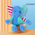 Cute Animal Plush Dog Toy - Squeaky Chew for Teeth Grinding (Elephant, Fox, Rabbit)