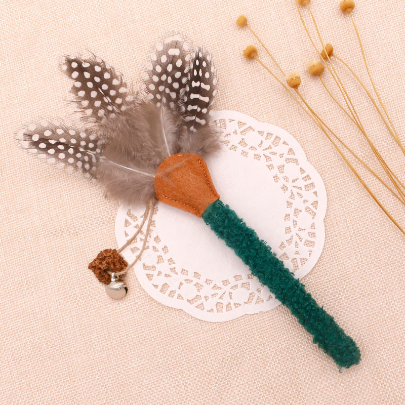 Natural Silvervine Cat Chew Stick with Feather