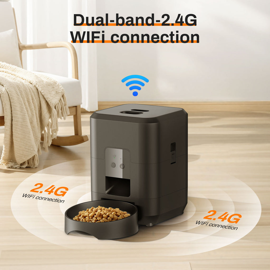Smart automatic pet feeder with timer