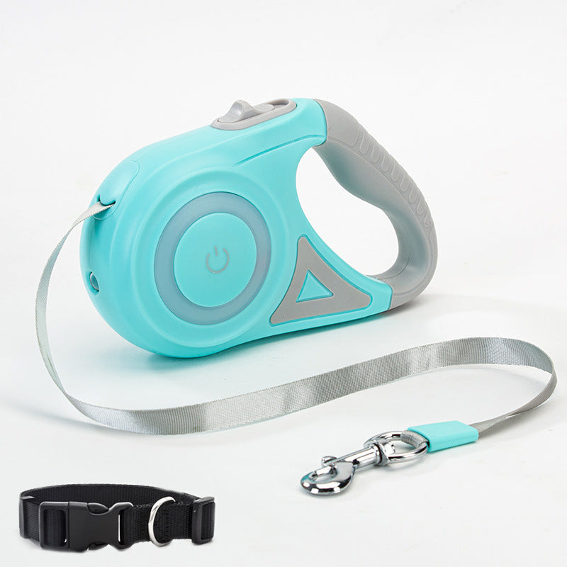 Retractable Dog Leash with LED Spotlight - Automatic Traction Rope for Small & Medium Dogs