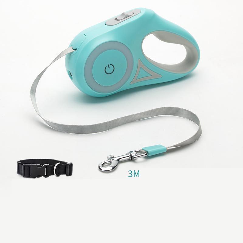 Retractable Dog Leash with LED Spotlight - Automatic Traction Rope for Small & Medium Dogs