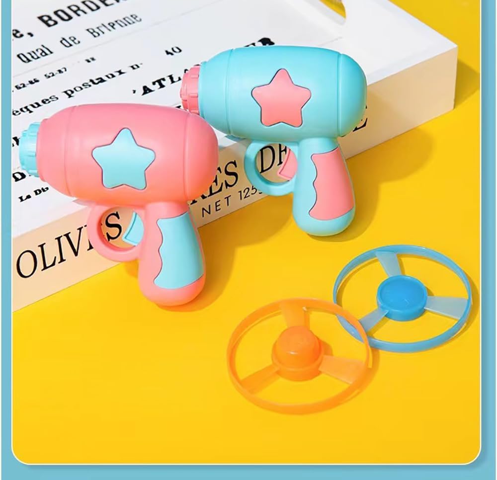 Flying Disc Launcher Cat Toy - Interactive Spinning Saucer Gun for Indoor Cats