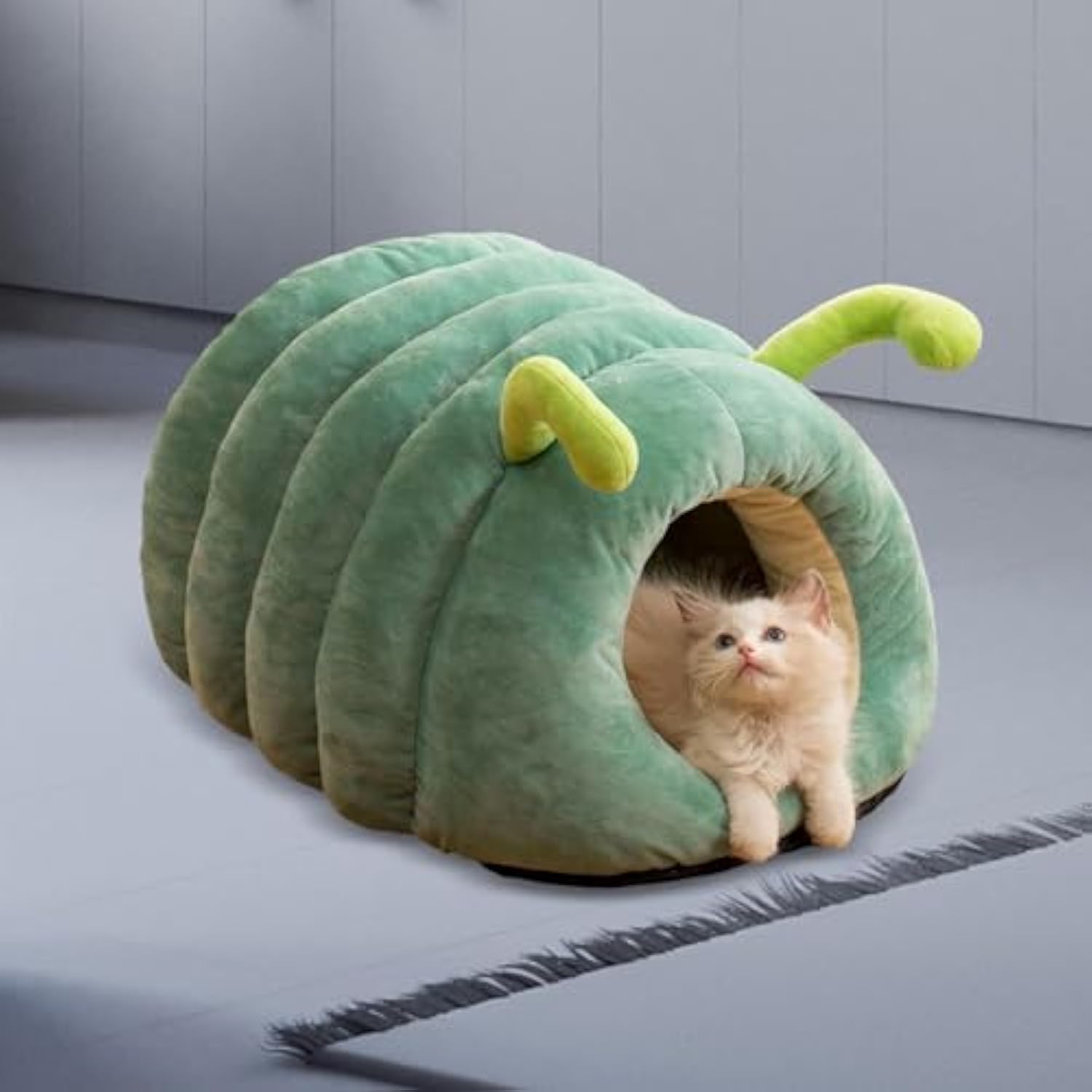 Frog Cat Cave Bed - Adorable Folding Pet Hideout for Cats & Small Dogs