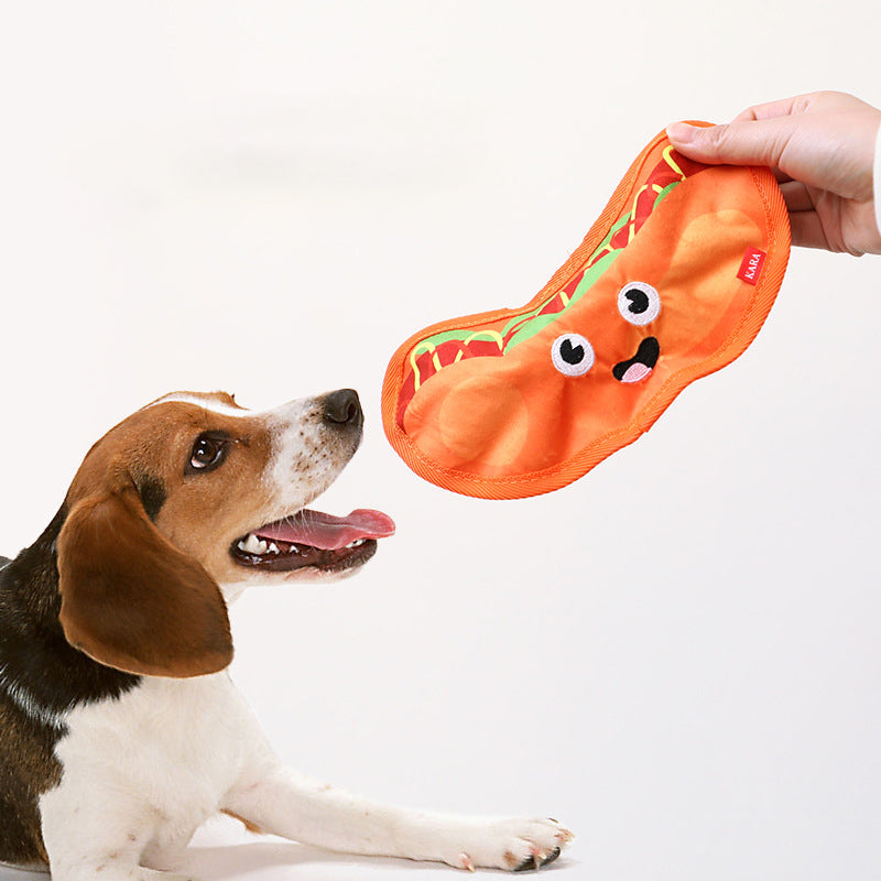 No-Stuffing Crinkle Dog Toy - Fast Food Collection (Burger, Fries, Pizza, Hot Dog)