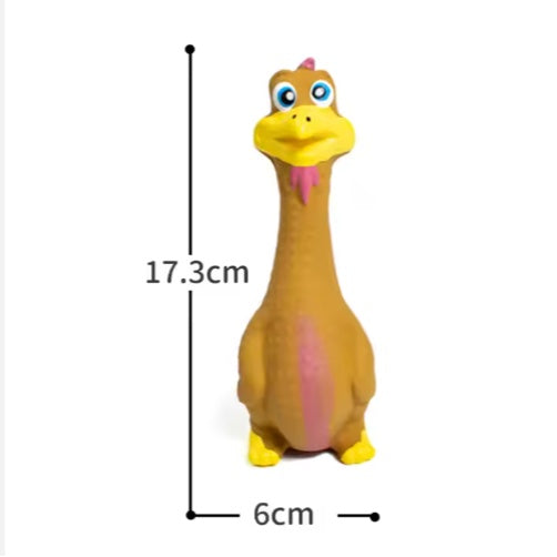 Screaming Duck Latex Dog Toy - Squeaky Interactive Chew for All Breeds