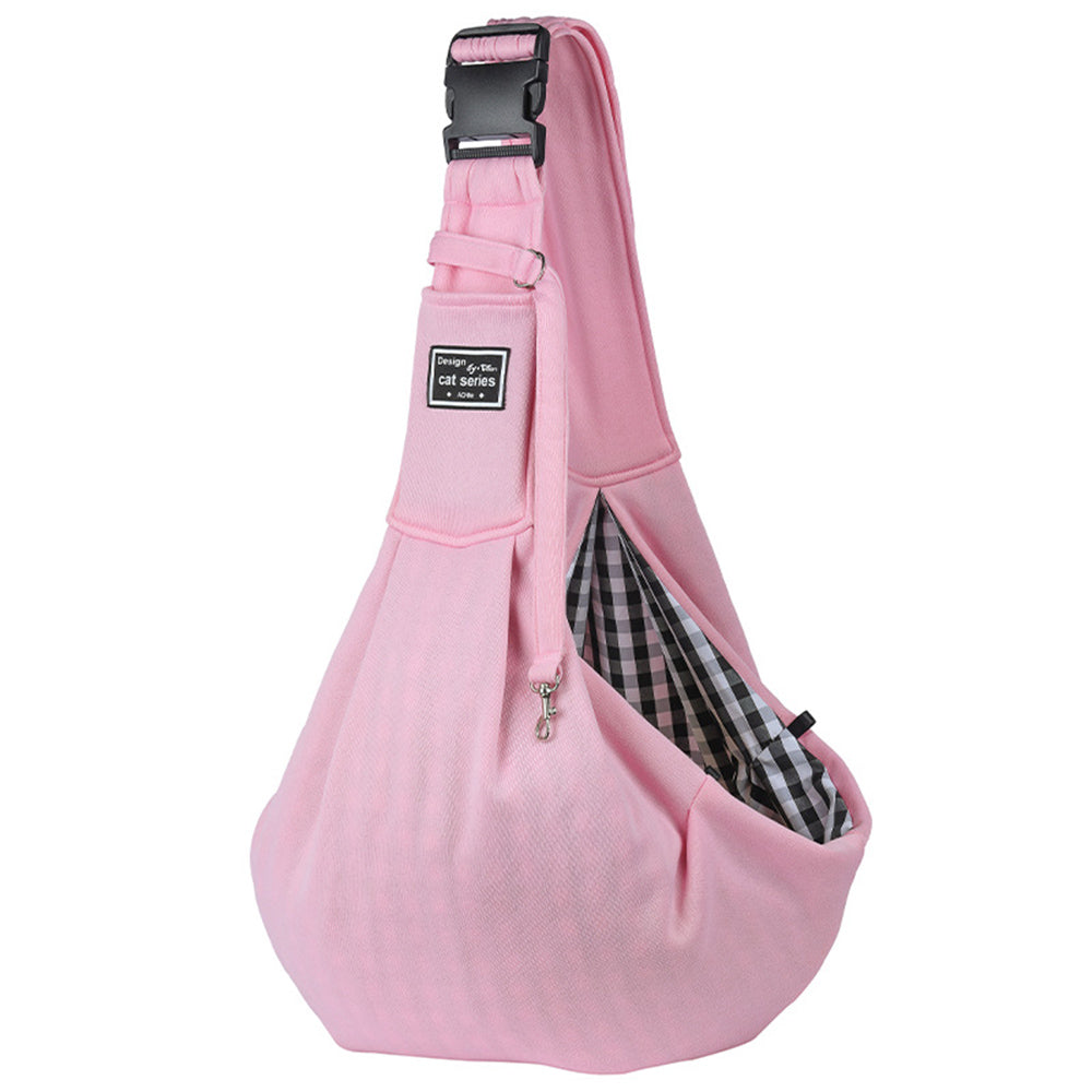 Cotton Sling Pet Carrier - Hands-Free Crossbody Bag for Cats & Small Dogs