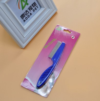 Stainless Steel Fine-Tooth Flea Comb - Gentle Grooming for Cats & Dogs