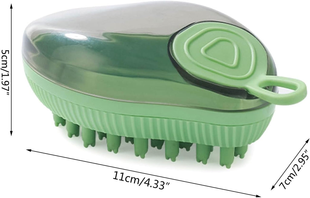 Silicone Pet Bath Brush with Soap Dispenser - Massage & Wash for Cats & Dogs