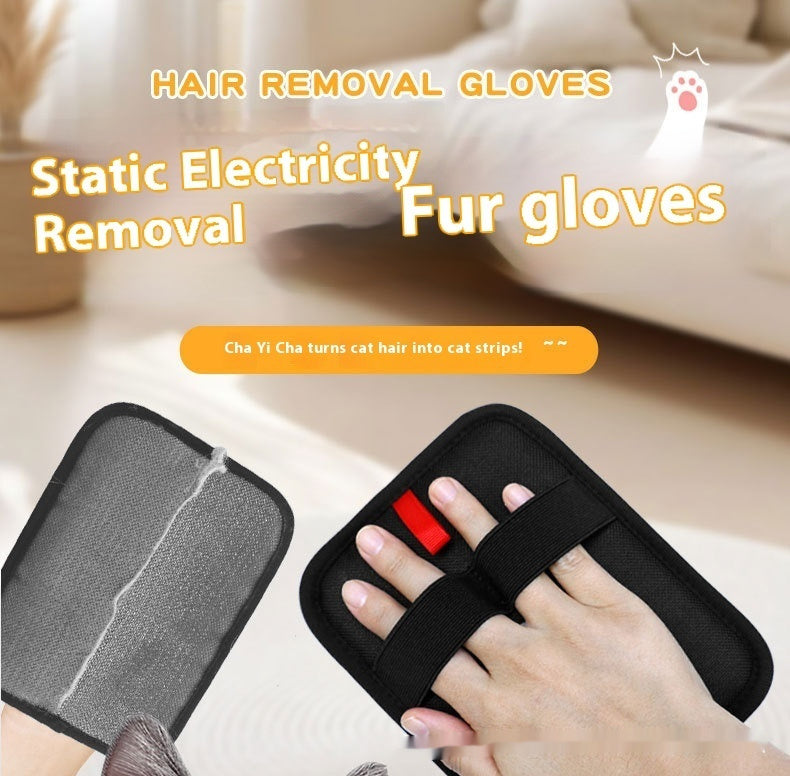 Pet Hair Removal Glove - Static Deshedding Mitt for Clothes, Furniture & Cats