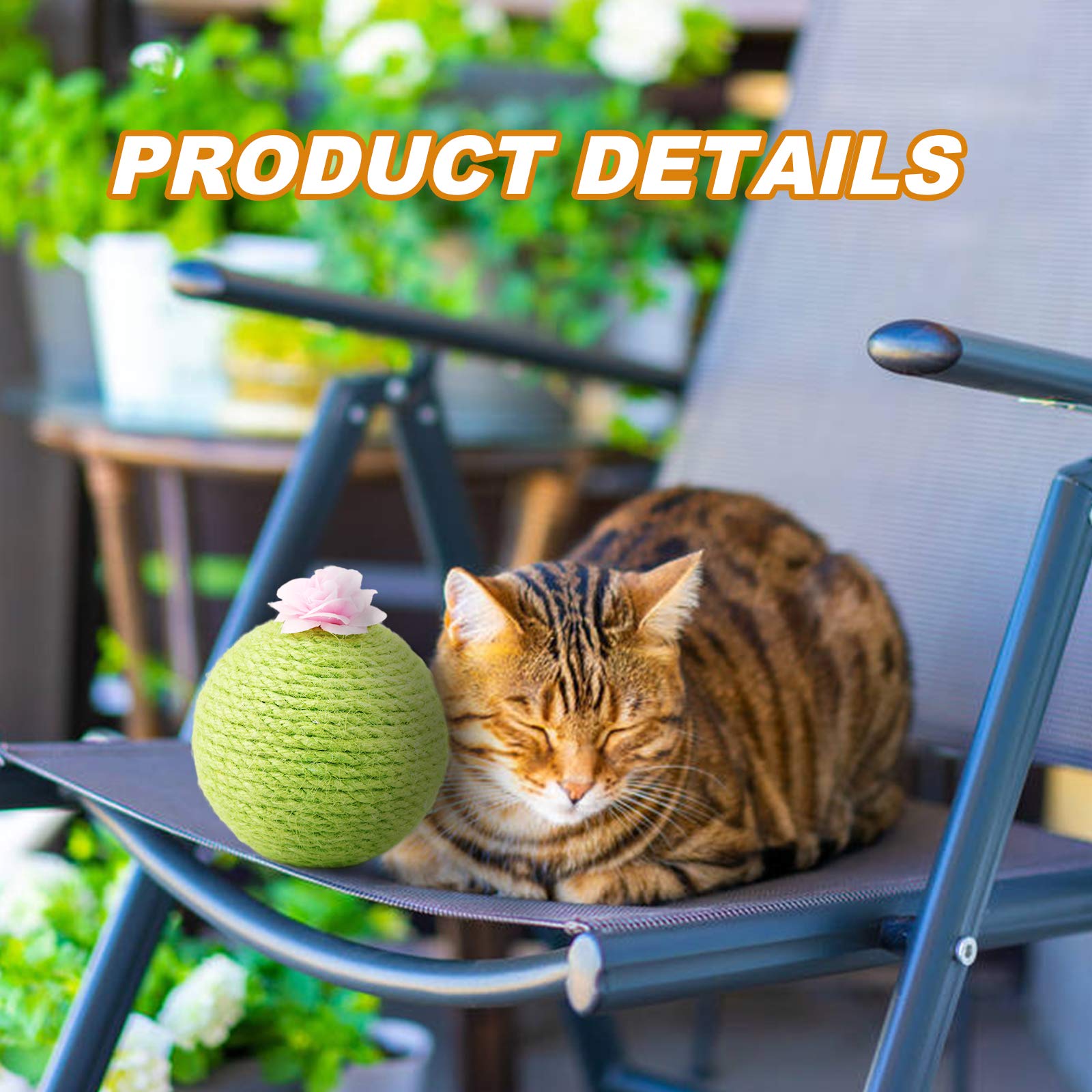 Cactus Tumbler Cat Scratcher Ball - Interactive Wobble Toy with Catnip