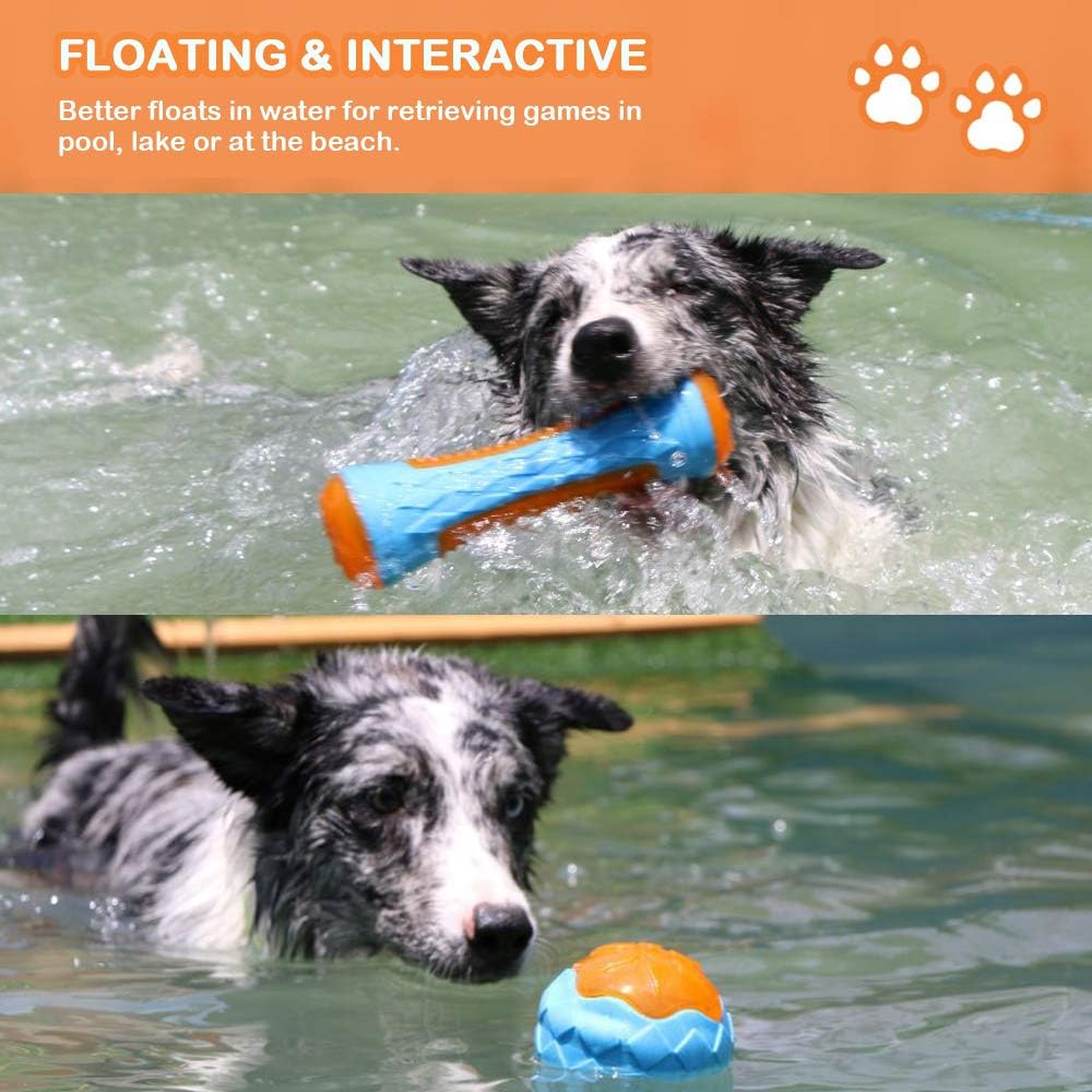 Floating Dog Pool Toy - Squeaky Fetch Toy for Beach & Water Play