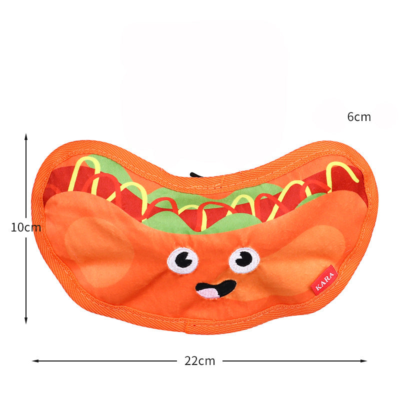 No-Stuffing Crinkle Dog Toy - Fast Food Collection (Burger, Fries, Pizza, Hot Dog)