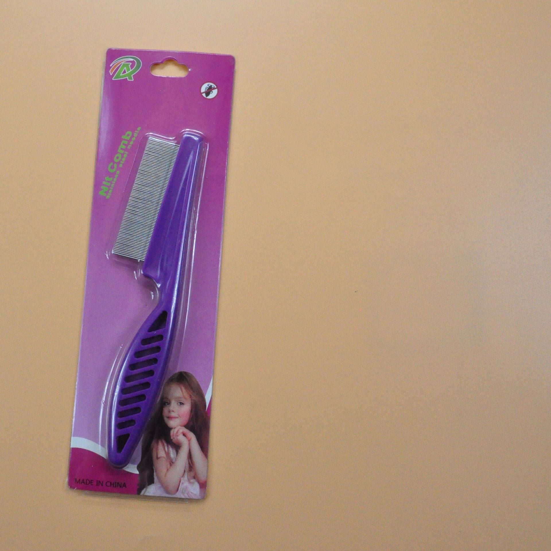 Stainless Steel Fine-Tooth Flea Comb - Gentle Grooming for Cats & Dogs