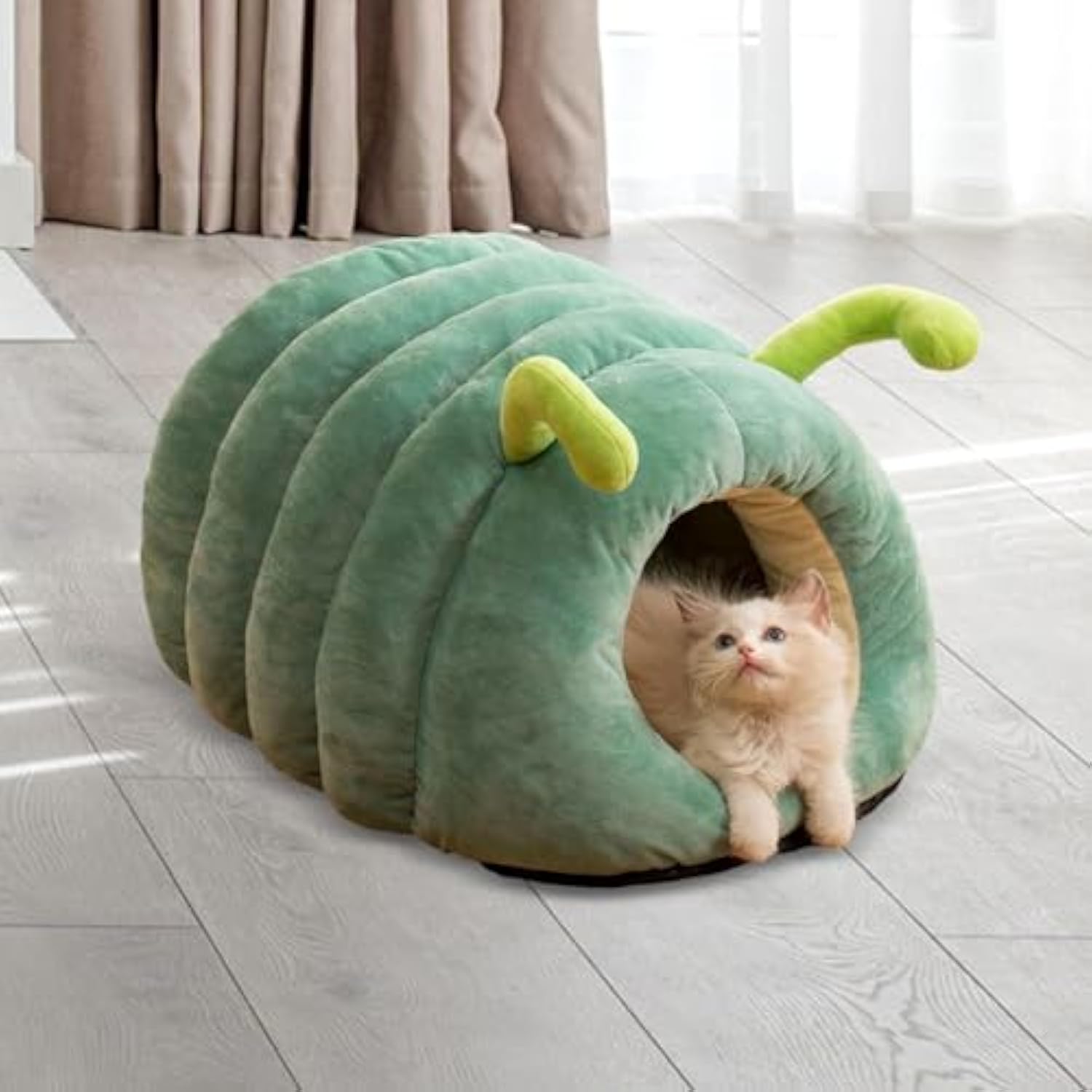 Frog Cat Cave Bed - Adorable Folding Pet Hideout for Cats & Small Dogs