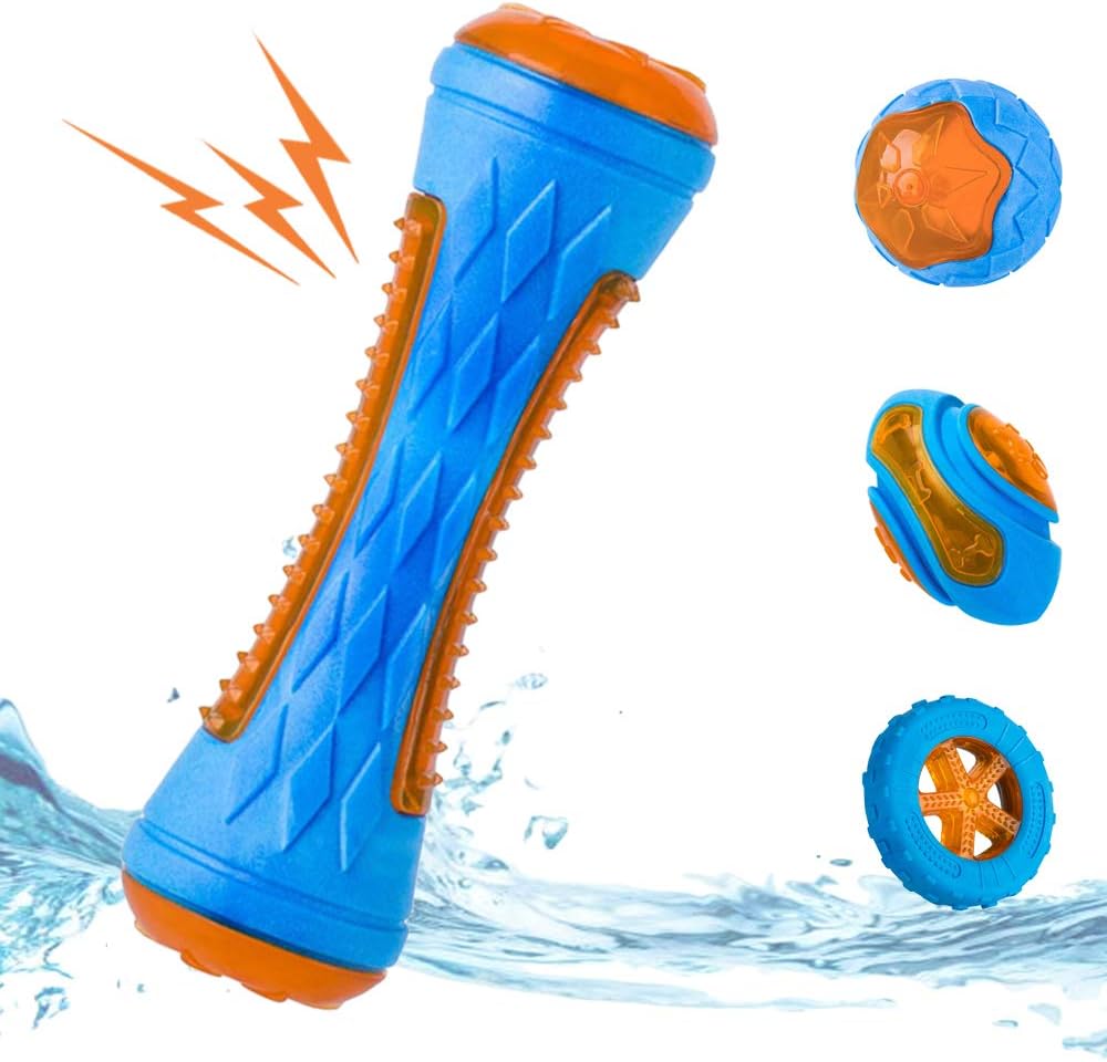 Floating Dog Pool Toy - Squeaky Fetch Toy for Beach & Water Play