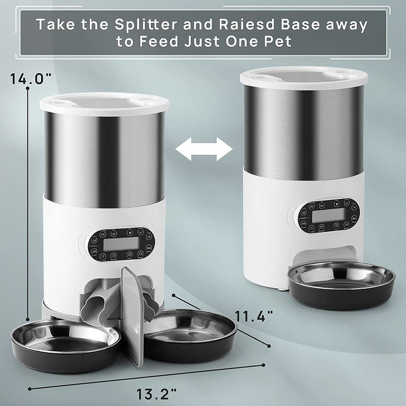 4.5L Smart WiFi Automatic Pet Feeder - Dual Bowl Dispenser with Voice Recorder & App Control