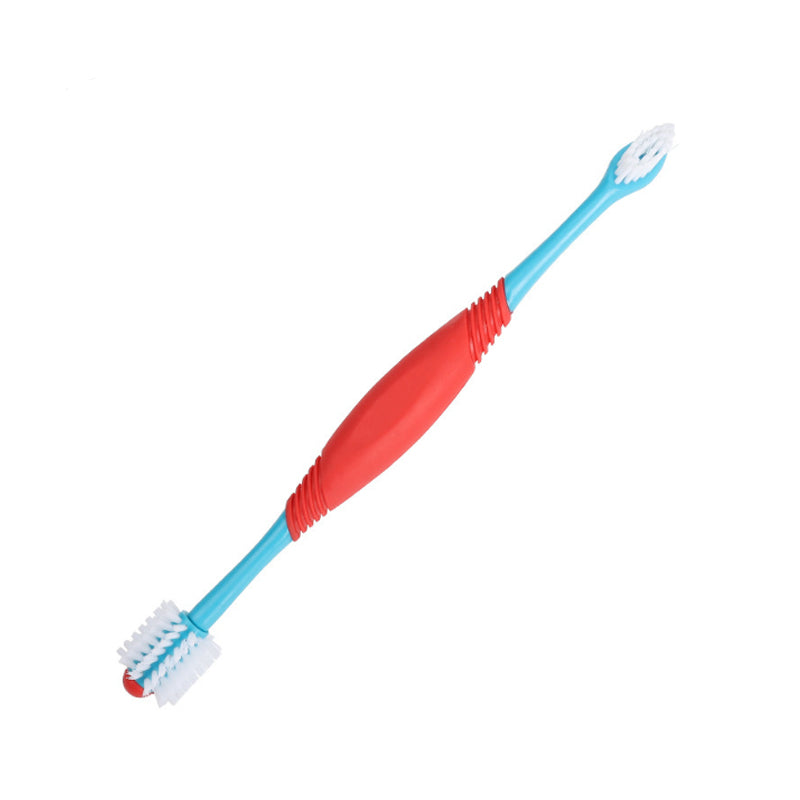 360° Dual Head Pet Toothbrush - Complete Dental Care for Cats & Dogs