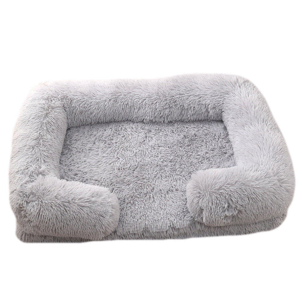 Plush Round Pet Bed - Soft Warm Nest for Dogs & Cats