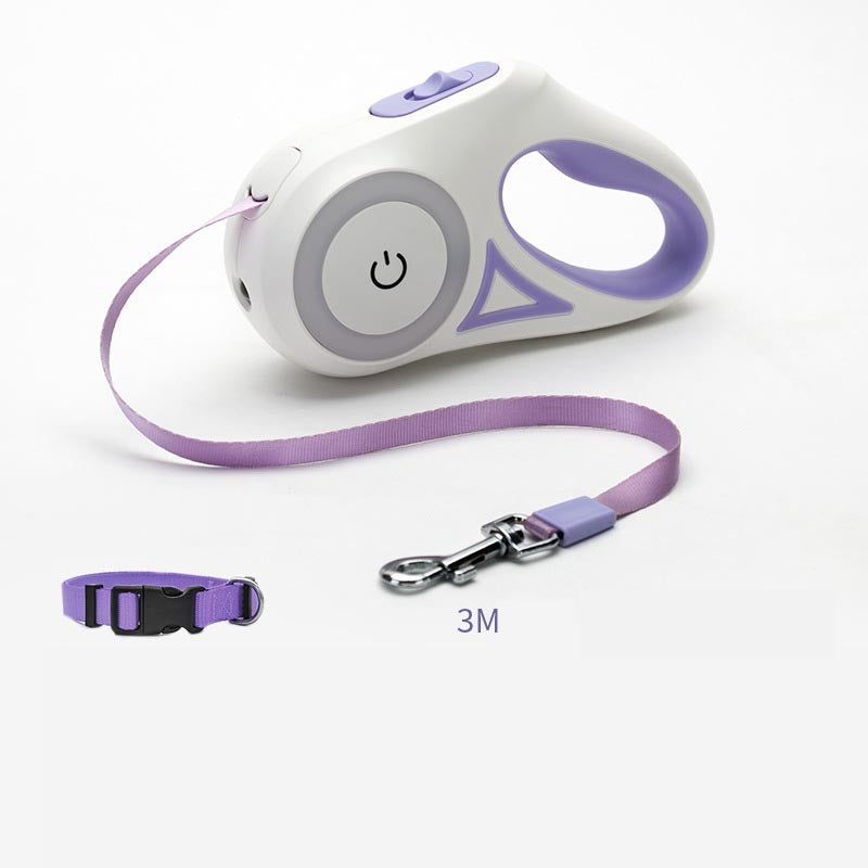 Retractable Dog Leash with LED Spotlight - Automatic Traction Rope for Small & Medium Dogs