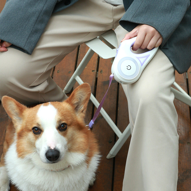 Retractable Dog Leash with LED Spotlight - Automatic Traction Rope for Small & Medium Dogs