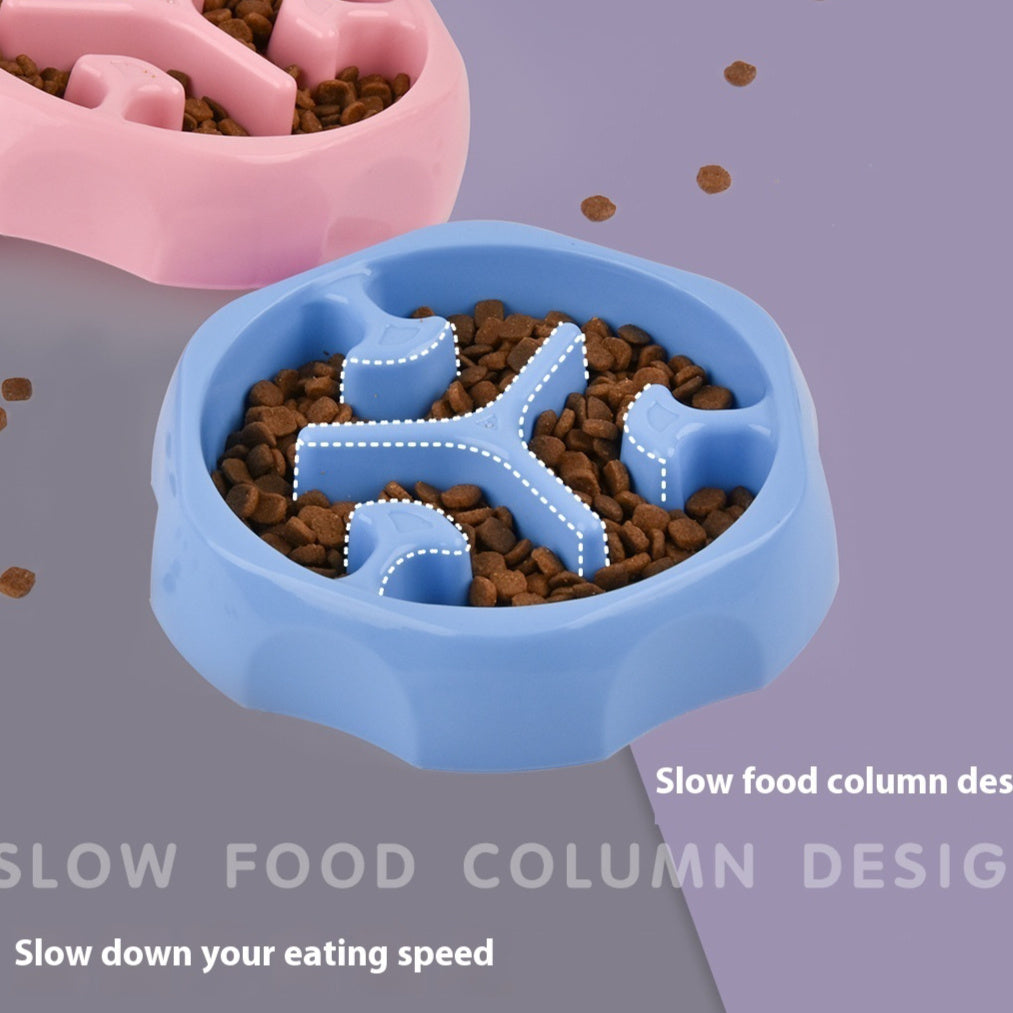 Round Slow Feeder Bowl for Dogs & Cats