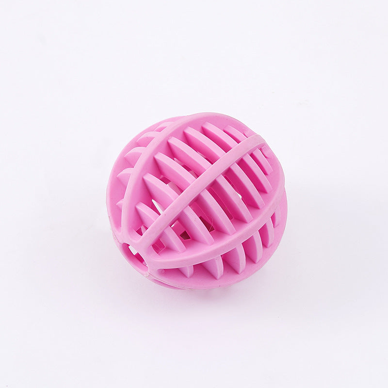 Rubber Treat Ball Dog Toy - Bite Resistant Chew for All Breeds